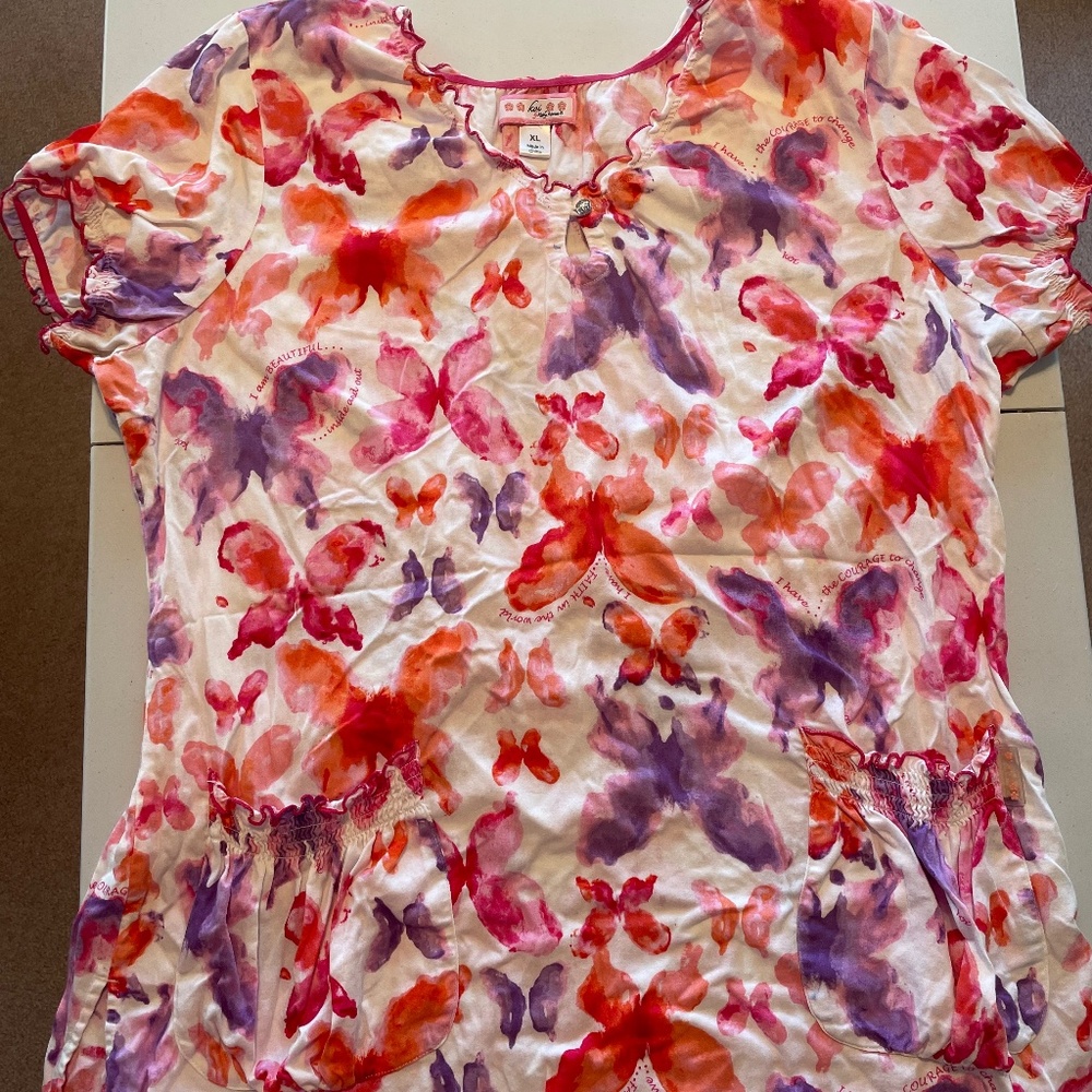 Koi Scrub Top